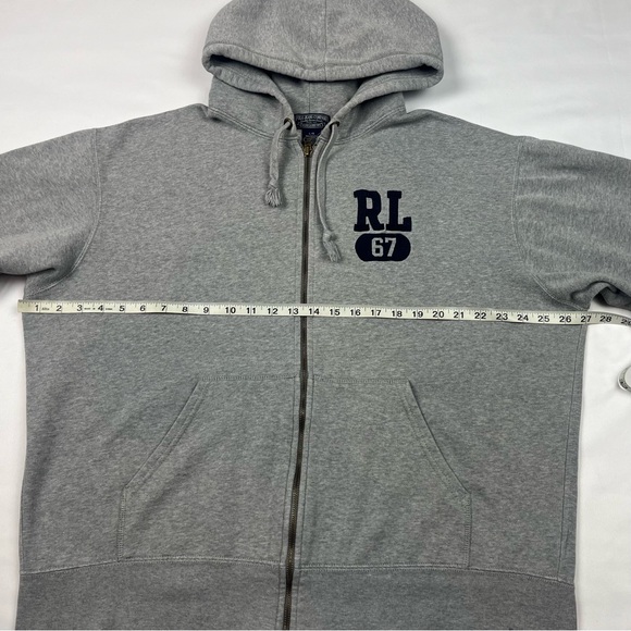 Vtg Polo Jeans Ralph Lauren Mens Hoodie Sweatshirt Sz Large Y2K Full Zip RL B9 - Picture 7 of 8